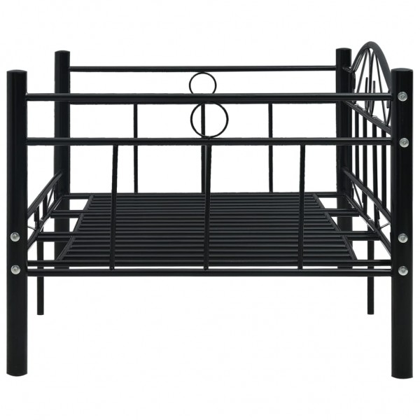 Estructura de cama de metal negro 90x200 cm M 4