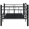 Estrutura sofá-cama 90x200 cm metal preto 4