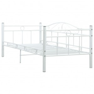 Estructura de cama de metal blanco 90x200 cm H
