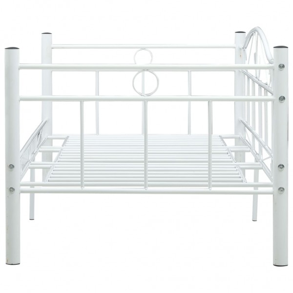 Estructura de cama de metal blanco 90x200 cm M 3