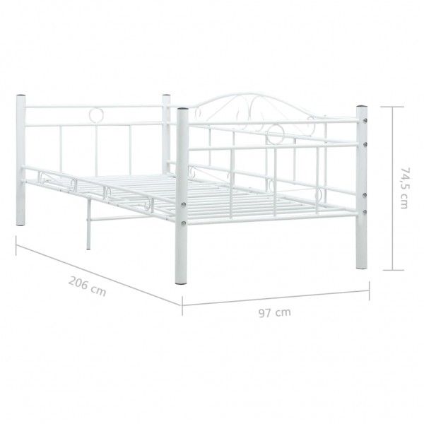 Estrutura sofá-cama 90x200 cm metal branco M 5