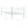 Estructura de cama de metal blanco 90x200 cm 5