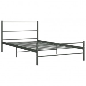 Estrutura de cama 90x200 cm metal cinzento H
