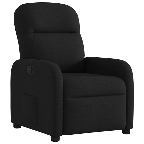 Sillón reclinable de tela negro M 2