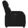 Sillón reclinable de tela negro 4