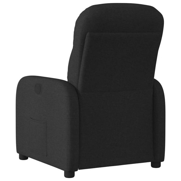 Sillón reclinable de tela negro M 5