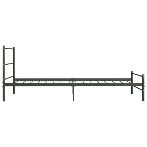 Estructura de cama de metal gris 90x200 cm M 4
