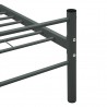 Estructura de cama de metal gris 90x200 cm 5