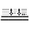 Kit de herrajes para puertas correderas acero negro 152.5 cm 5
