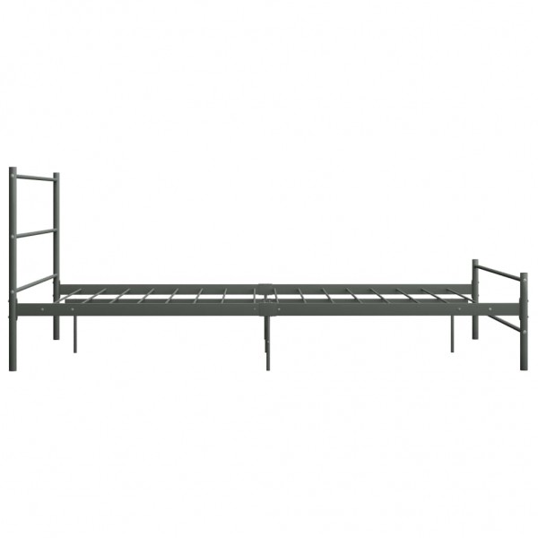 Estructura de cama de metal gris 140x200 cm M 4