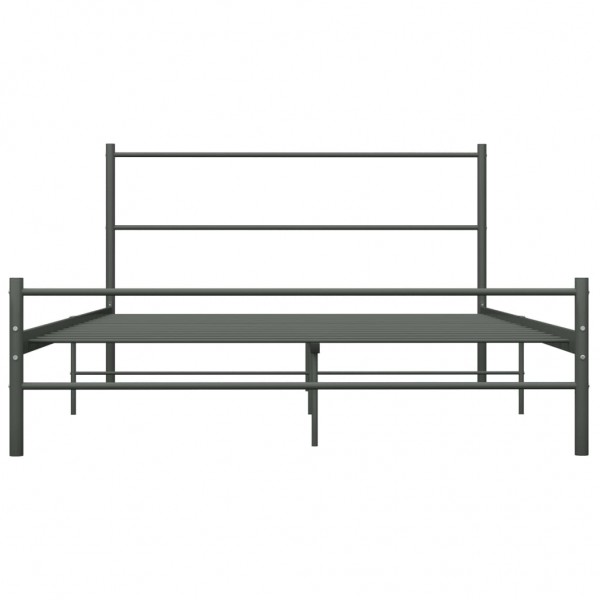 Estrutura de cama metal 160x200 cm cinzento M 3