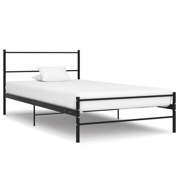 Estructura de cama de metal negro 90x200 cm D