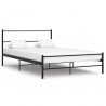 Estructura de cama de metal negro 140x200 cm 1