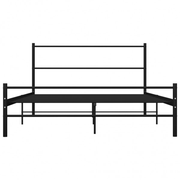 Estructura de cama de metal negro 140x200 cm M 3