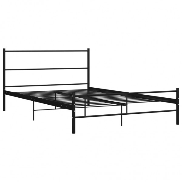 Estructura de cama de metal negro 160x200 cm M 2