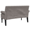 Banco con respaldo tela gris taupe 120x62x75.5 cm 5