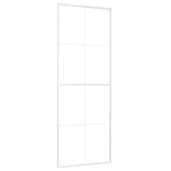 Puerta corredera ESG vidrio y aluminio blanca 76x205 cm M 2