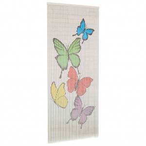 Cortina de bambú para puerta contra insectos 90x200 cm H