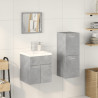 Set muebles de baño 2 piezas madera contrachapada gris hormigón 3