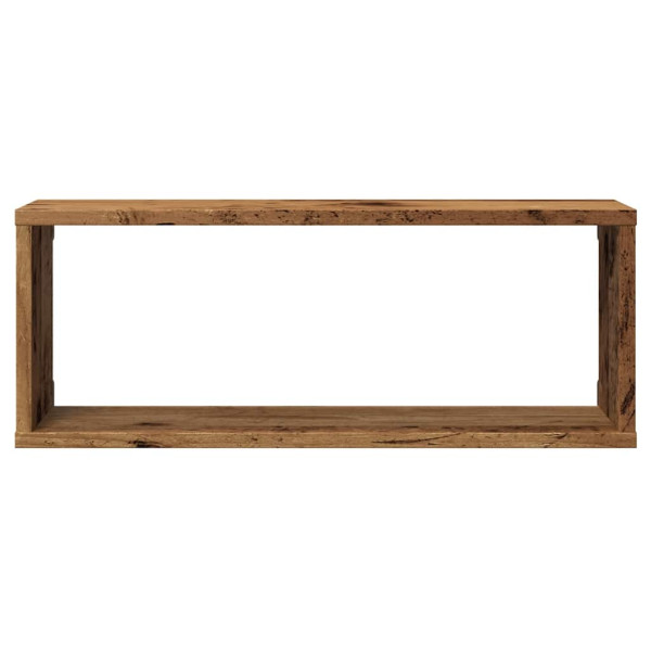 Estantes cubo de pared 6 uds madera envejecida 60x15x23 cm M 5