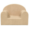 Sofá infantil de felpa suave color crema 3