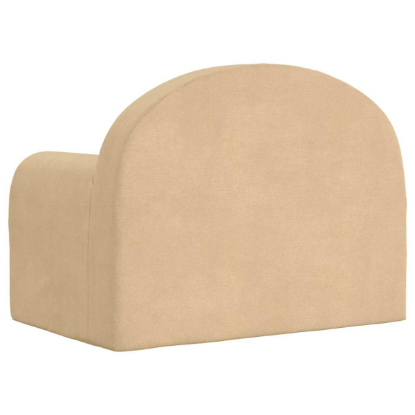 Sofá infantil de felpa suave color crema M 5