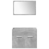 Set muebles de baño 5 piezas madera ingeniería gris hormigón 5