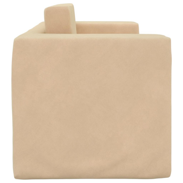 Sofá cama crianças 2 camas plush creme macio M 5