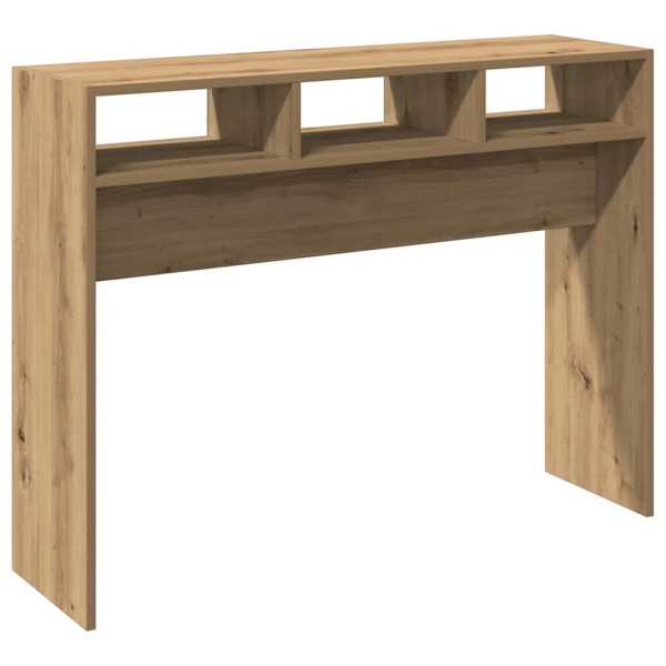 Mesa consola madera de ingeniería roble artesanal 105x30x80 cm M 2