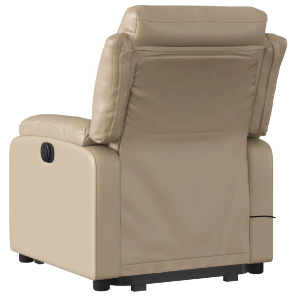 Sillón reclinable de masaje eléctrico cuero sintético capuchino M 4