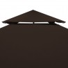 Toldo de cenador 2 niveles marrón 310 g/m² 4x3 m 5
