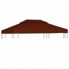 Toldo de cenador 2 niveles terracota 310 g/m² 4x3 m 1