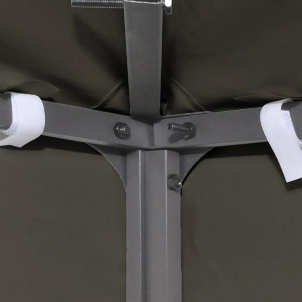 Cobertura de gazebo 310 g/m² 3x3 m cinzento-acastanhado M 2
