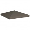 Cobertura de gazebo 310 g/m² 3x3 m cinzento-acastanhado 4