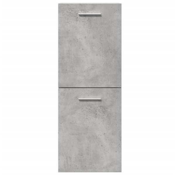 Armario pared baño madera ingeniería gris hormigón 30x30x80 cm M 4