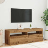 Mueble de TV luces LED madera roble artisan 120x35x40 cm 4