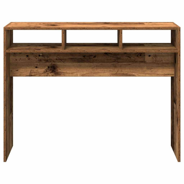 Mesa consola madera contrachapada envejecida 105x30x80 cm M 4