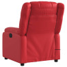 Sillón de masaje reclinable eléctrico de cuero artificial rojo 4