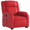Sillón de majaje elevable eléctrico cuero artificial rojo 3