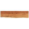 Tablero rectangular madera de acacia borde vivo 160x40x3.8 cm 2