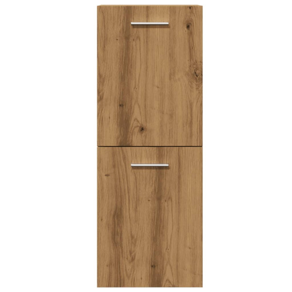 Armario pared baño madera ingeniería roble artisian 30x30x80 cm M 4