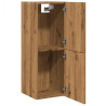 Armario pared baño madera ingeniería roble artisian 30x30x80 cm 5