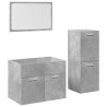 Set muebles de baño 2 piezas madera contrachapada gris hormigón 2