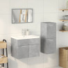 Set muebles de baño 2 piezas madera contrachapada gris hormigón 3