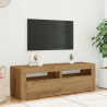 Mueble de TV luces LED madera roble artisan 120x35x40 cm 4