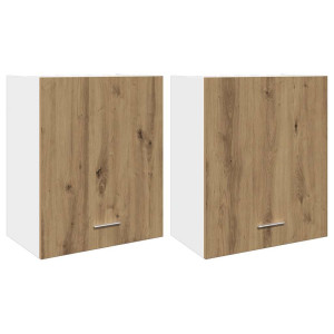 Armarios colgantes 2 uds madera roble artisan 50x31x60 cm H