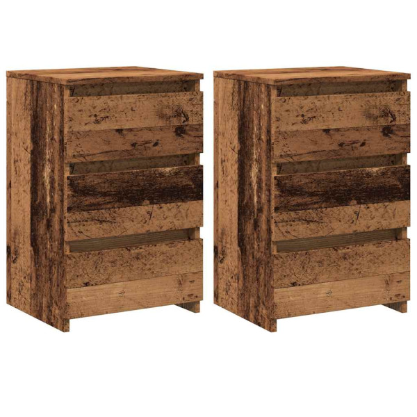 Mesas de cabeceira 2 pcs derivados de madeira madeira velha M 2