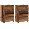 Mesas de cabeceira 2 pcs derivados de madeira madeira velha 2