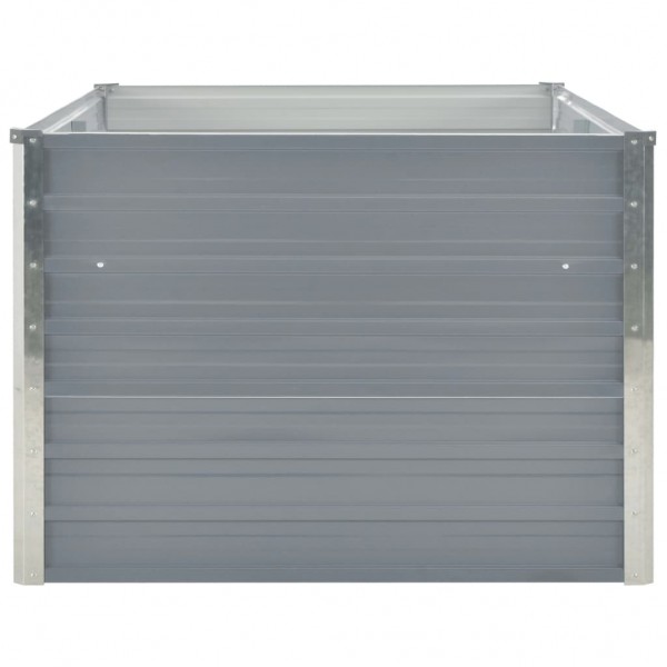 Canteiro de jardim elevado 160x80x45cm aço galvanizado cinzento M 5
