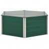 Canteiro de jardim elevado 129x129x46 cm aço galvanizado verde 3